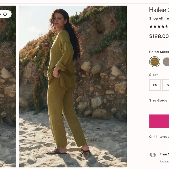 Free People Hailee Sweater Set in NAVY BLUE - Picture 1 of 2